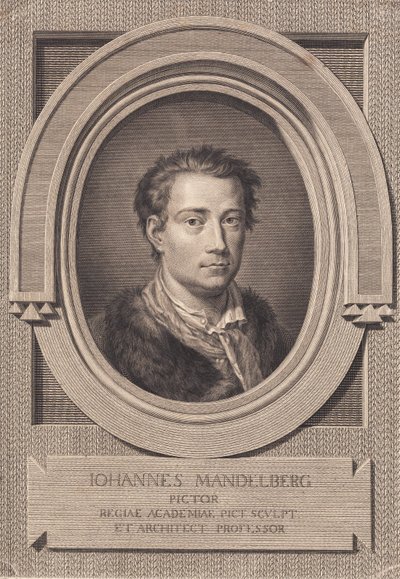 Porträtt av målaren Johan Mandelberg av J.F. Clemens