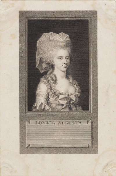 Porträtt av prinsessan Louisa Agusta av J.F. Clemens