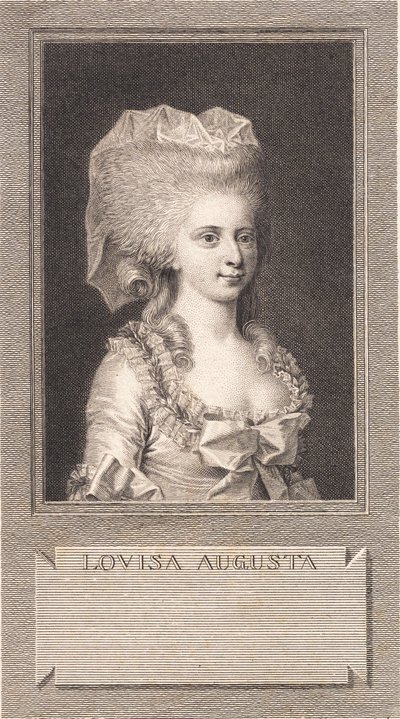 Porträtt av prinsessan Louise Augusta av J.F. Clemens