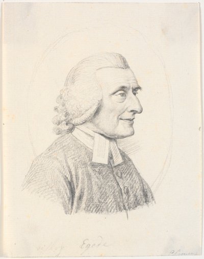 Porträtt av prästen Paul Egede (1709-89) av J.F. Clemens