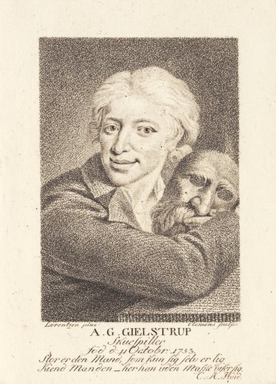 Skådespelaren Adam Gottlob Gielstrup (1753-1830) av J.F. Clemens