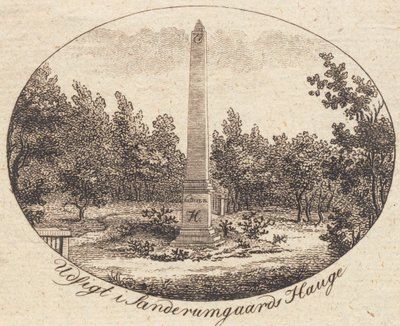 Vinjetten. Utsikt i Sanderumgaards Hauge av J.F. Clemens