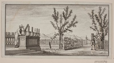 Vinjett med fyra bevingade andar av J.F. Clemens
