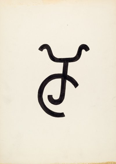 Boskapsmärke, ca. 1936. av J.Henry Marley