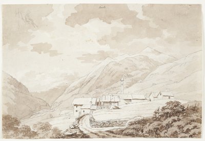 Byn Airolo i Alperna av J.L. Lund