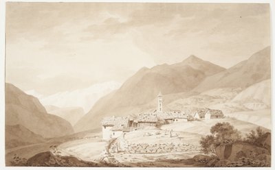 Byn Airolo i Alperna av J.L. Lund