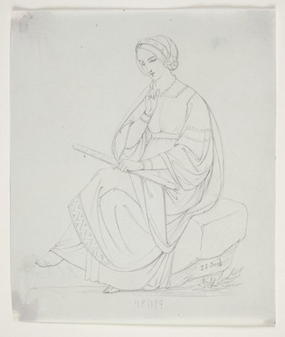 Studie för "The Three Norns" av J.L. Lund