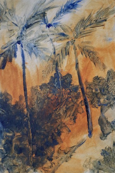Tropiska blå palmer av JMF FINE ART