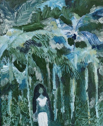 Kvinnan i den tropiska skogen av JMF FINE ART