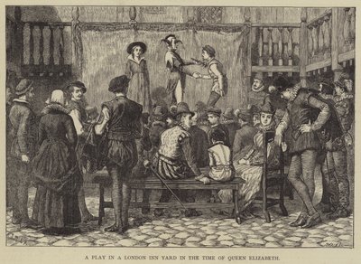 En pjäs i en London Inn Yard i drottning Elizabeths tid av J.M.L. Ralston