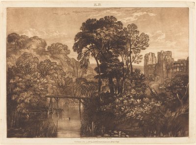 Berry Pomeroy Castle, publicerad 1816. av Joseph Mallord William Turner