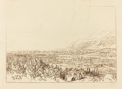Alpernas kedja från Grenoble till Chamberi, publicerad 1812. av Joseph Mallord William Turner
