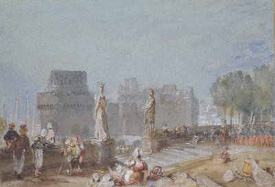 Nantes slott, c1830 av Joseph Mallord William Turner