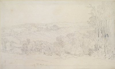 Avlägsen vy av Lowther Castle Park Scene, 1809 av Joseph Mallord William Turner