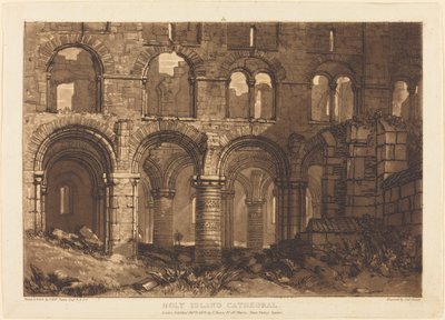 Holy Island Cathedral, publicerad 1808. av Joseph Mallord William Turner