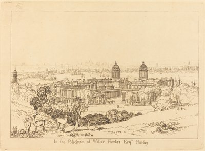 London från Greenwich, publicerad 1811. av Joseph Mallord William Turner