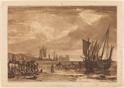 Scen på den franska kusten, publicerad 1807. av Joseph Mallord William Turner
