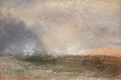 Stormy Sea Breaking on a Shore, mellan 1840 och 1845. av Joseph Mallord William Turner