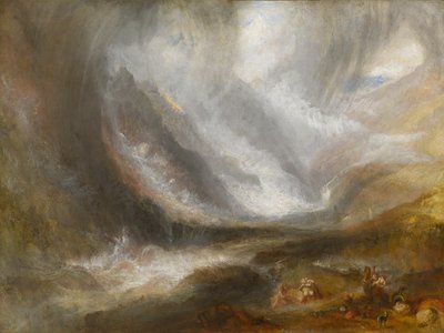 Aostadalen: snöstorm, lavin och åskväder, 183637. av Joseph Mallord William Turner