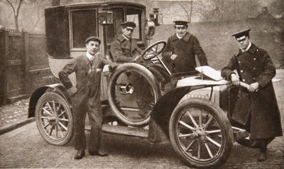 Första taxibilen i Liverpool, Merseyside, 1906 av JP Wood