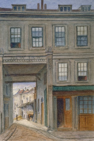 Utsikt över New Inn, Old Bailey, City of London, 1868 av JT Wilson
