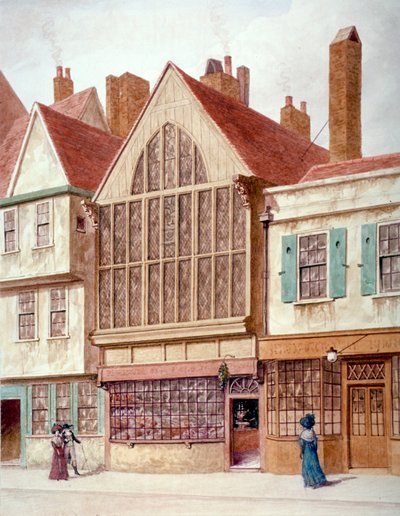 Utsikt över Trinity Hall, Aldersgate Street, City of London, 1780. av JT Wilson