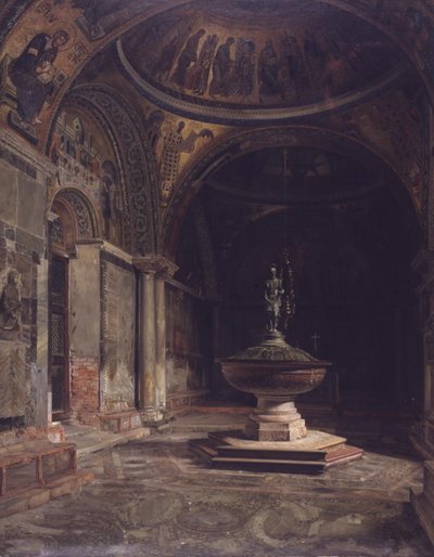 Det inre av dopkapellet i Markuskyrkan i Venedig av J.Th. Hansen