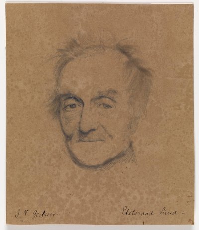 Porträtt av målaren J.L. Lund av J.V. Gertner