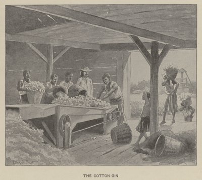Bomullsgin (litho) av J. (after) Steeple Davis