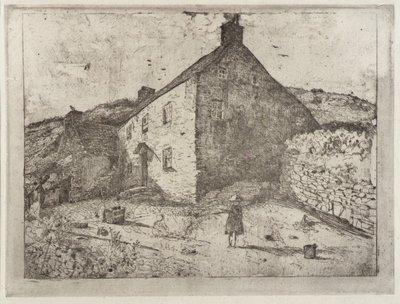 Fiskarstuga - Isle of Man av J. Alden Weir