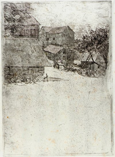 Grannens gård av J. Alden Weir