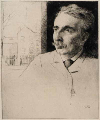Porträtt av John F. Weir av J. Alden Weir