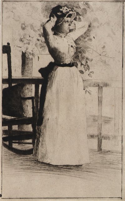 Porträtt av Miss Hoe av J. Alden Weir