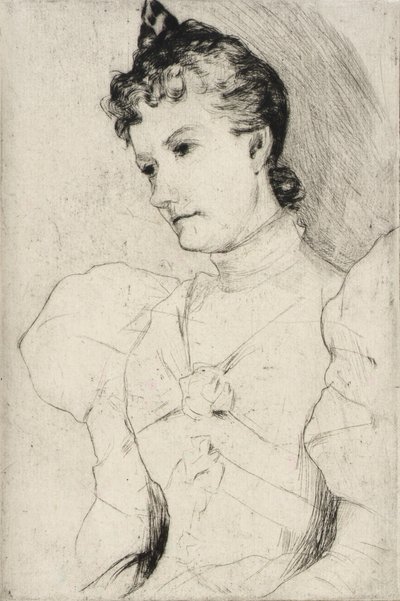 Porträtt av Miss Ross av J. Alden Weir