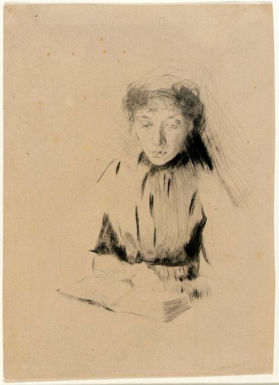 Det lilla porträttet (ung kvinna) av J. Alden Weir