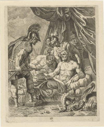 Achilles helar Telephos Scener ur Achilles liv (serietitel) Vitam et mortem achilli (serietitel) av J. Alexander Janssens
