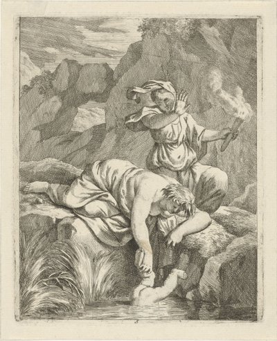 Thetis sänker Akilles i Styx Scener ur Achilles liv (serietitel) Vitam et mortem achilli (serietitel) av J. Alexander Janssens
