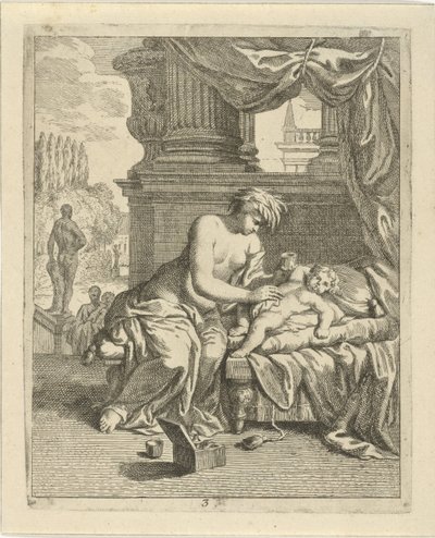 Thetis smetar ut Achilles med ambrosia Scener ur Achilles liv (serietitel) Vitam et mortem achilli (serietitel) av J. Alexander Janssens