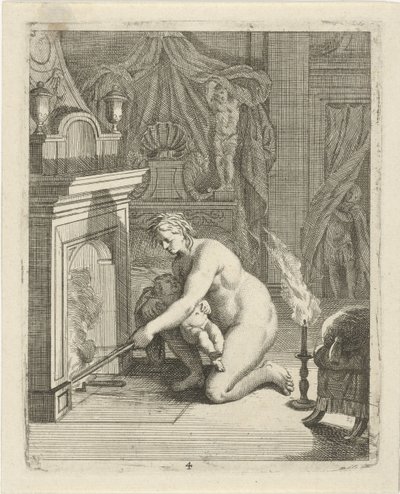 Thetis sätter Akilles i elden Scener ur Achilles liv (serietitel) Vitam et mortem achilli (serietitel) av J. Alexander Janssens