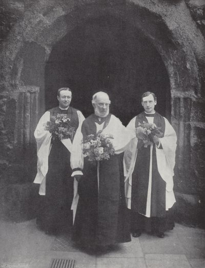 Dela ut Maundy Money, Lord High Almoner och präster av J. Benjamin Stone
