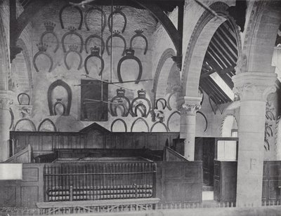 Hästskohyllningar i Oakham Castle av J. Benjamin Stone