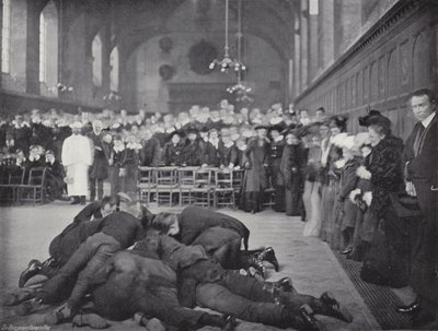Pannkakskastning på Westminster School, The Greeze av J. Benjamin Stone