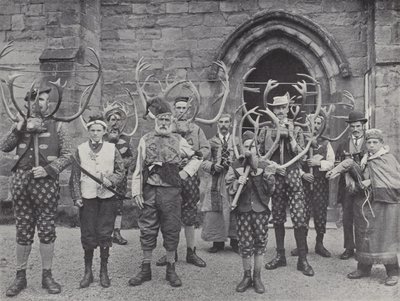 Horndansen, Abbots Bromley, alla karaktärerna av J. Benjamin Stone