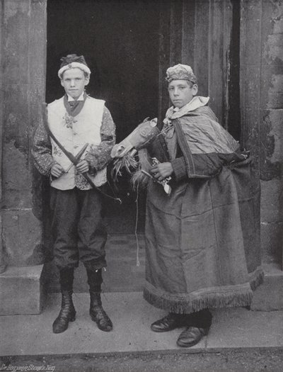 The Horn Dance, Abbots Bromley, the Fool och Robin Hood av J. Benjamin Stone