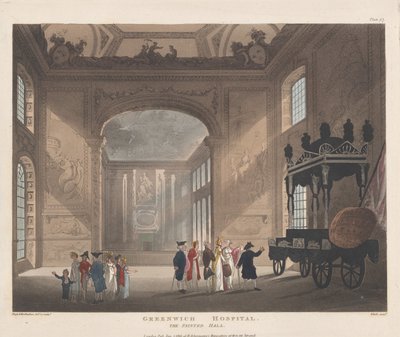 Greenwich Hospital, The Painted Hall, 1 januari 1810., 1 januari 1810. av J. Bluck