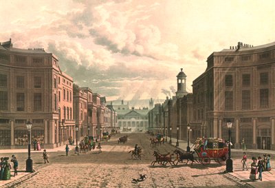 Regent Street från Piccadilly, c1822. av J Bluck