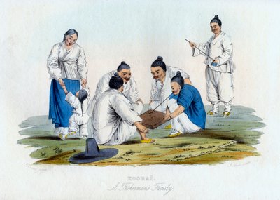 Koorai, en fiskarfamilj, 1848. av J. Bull