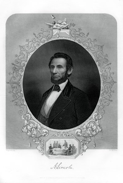 President Abraham Lincoln, amerikansk politiker, 1862-1867. av J. C. McRae