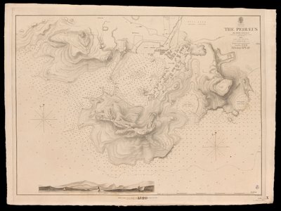 Grekland, Peiraeus eller Port Drako undersökt av kommendörkapten Thomas Graves, H.M.S. Beacon 1840 av J. & C. Walker