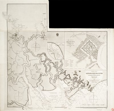 Karta över Indokina av J. & C. Walker